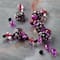 Fuchsia Lampwork Glass Dot Rondelle Beads by Bead Landing&#x2122;